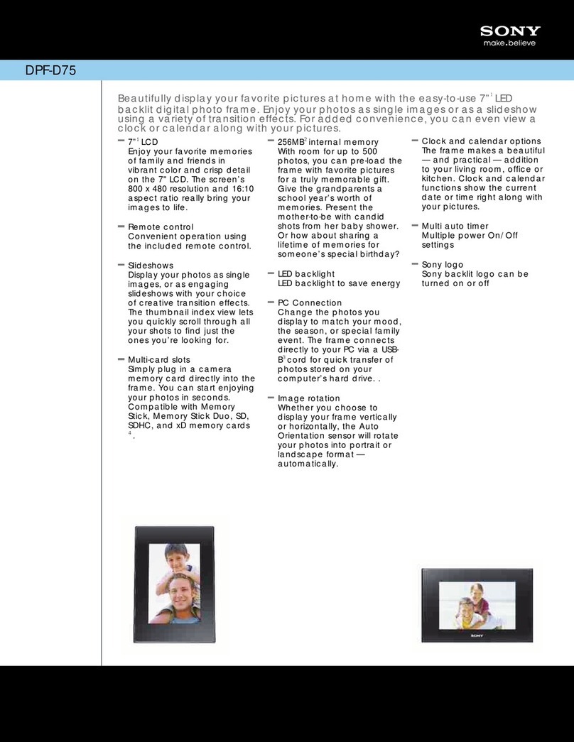 Sony S-FRAME DPF-D75 User manual