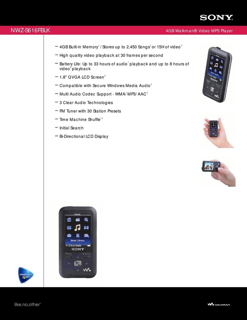 Sony NWZ-S616F User manual