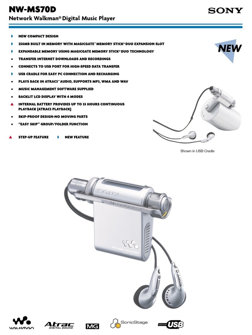 Sony NW-MS70D - Network Walkman User manual