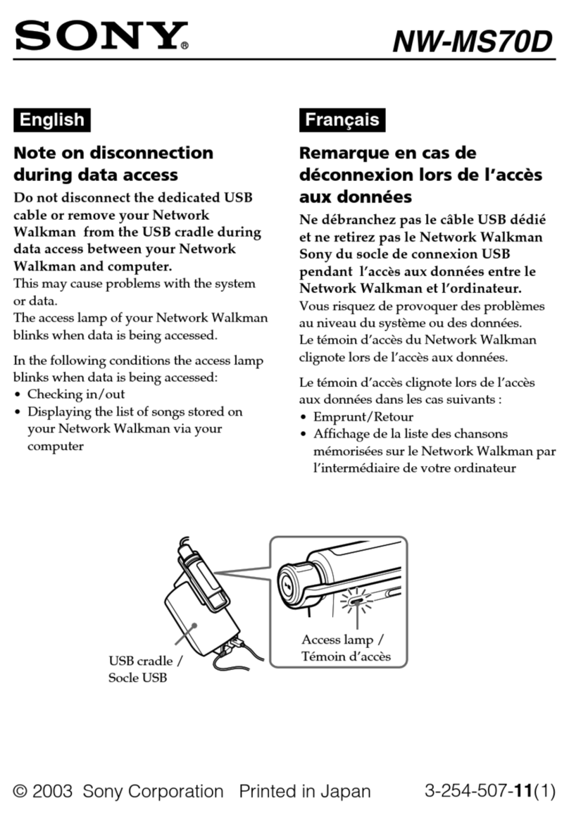 Sony NW-MS70D - Network Walkman Manual