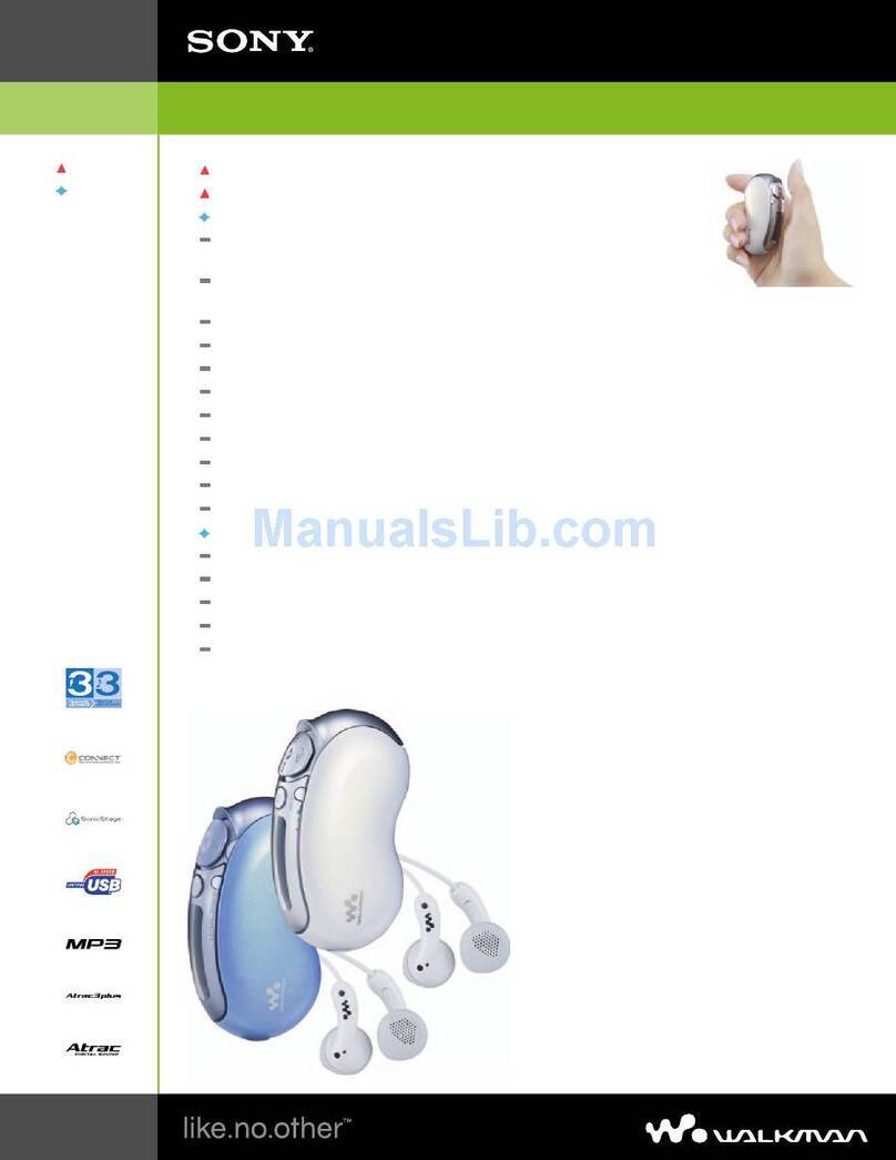 Sony NW-E305 - Walkman Bean 512 MB MP3 Player User manual