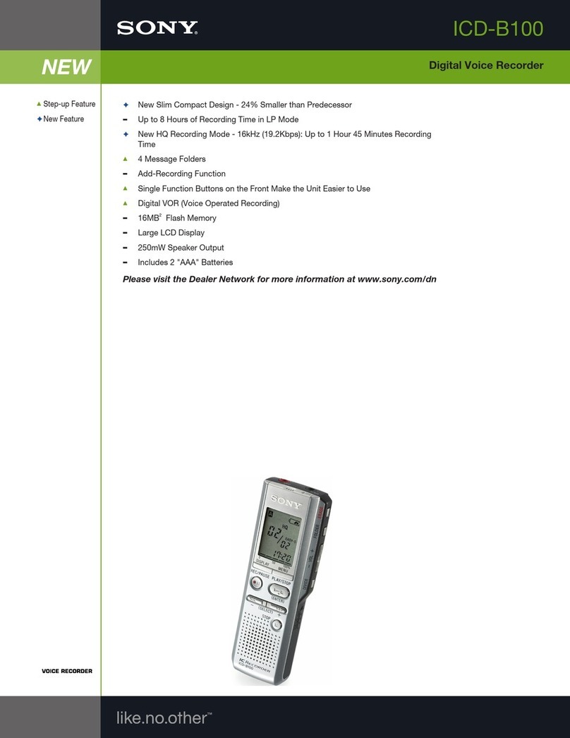 Sony ICD-B100 User manual