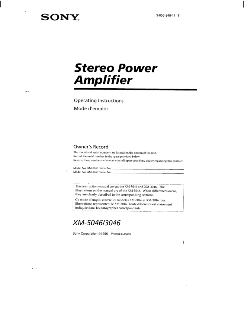 Sony XM-5046 operating instructions