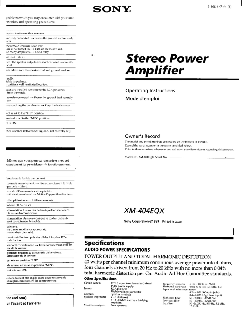Sony XM-404EQX user guide