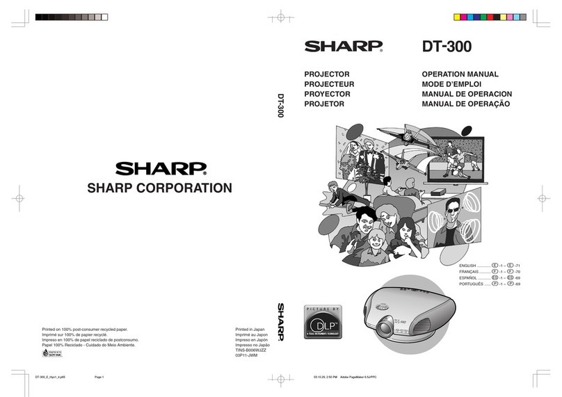 Sharp DT300 - DLP Projector - 700 ANSI Lumens User manual