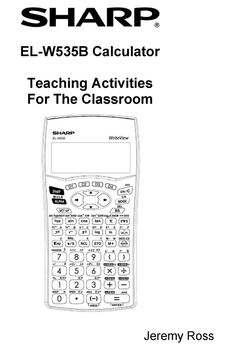 Sharp ELW535B - WriteView Scientific Calculator User manual