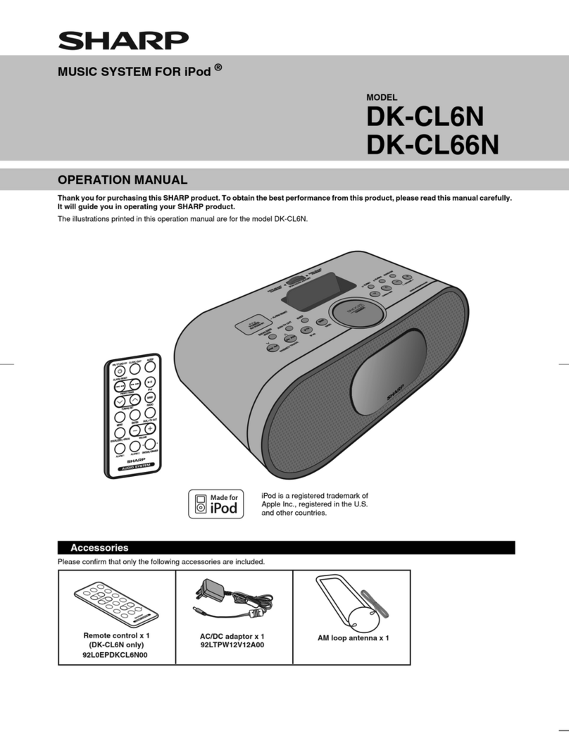 Sharp DK-CL6N - Cassette Clock Radio User manual