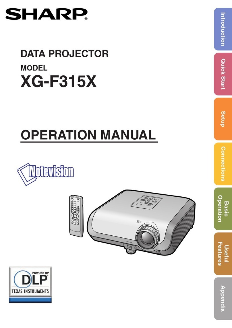 Sharp XG-F315X User manual