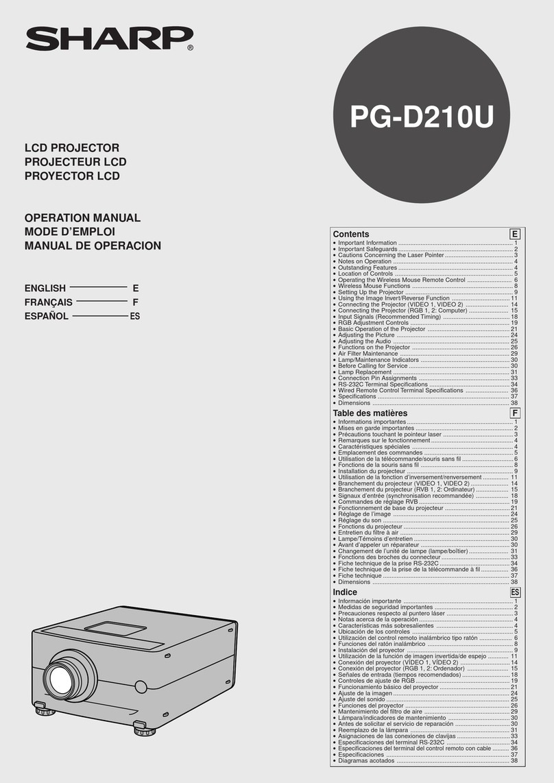 Sharp PG-D210U User manual