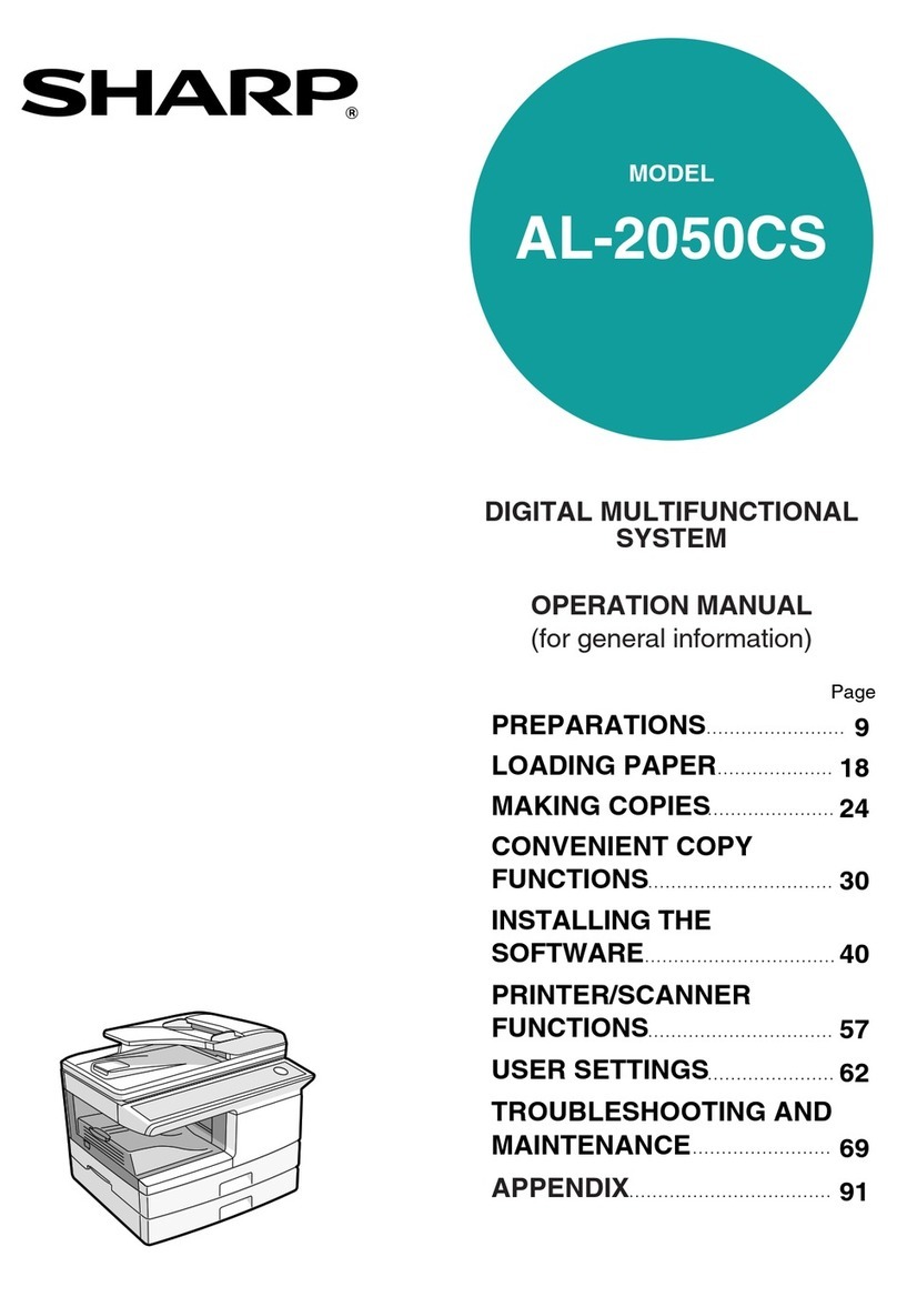 Sharp AL-2050CS Digital Multifunctional System... User manual