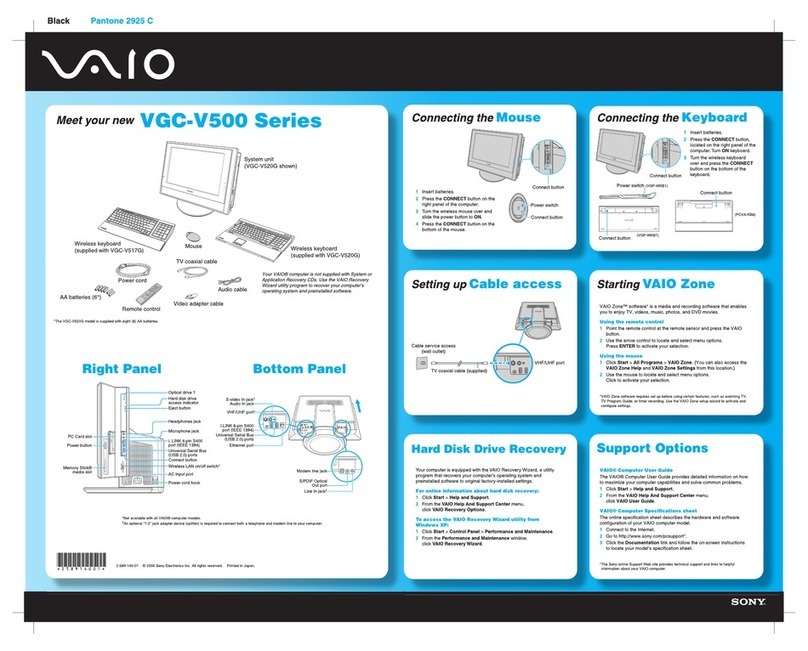 Sony VGC-V517G VAIO Manual