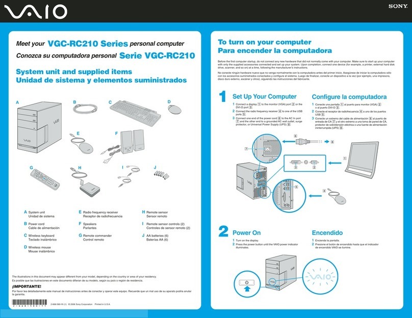 Sony VGC-RC210G User manual Sony VGC-RC210G User manual