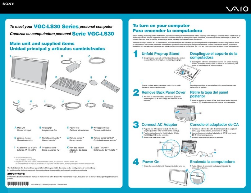 Sony VGC-LS30 User manual