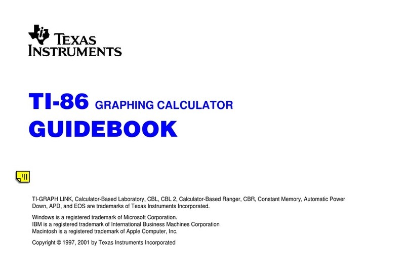 Texas Instruments TI-86 - ViewScreen Calculator Manual Texas Instruments TI-86 - ViewScreen Calculator Manual