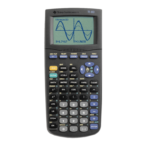 Texas Instruments TI-83 - Plus Graphing Calculator Manual