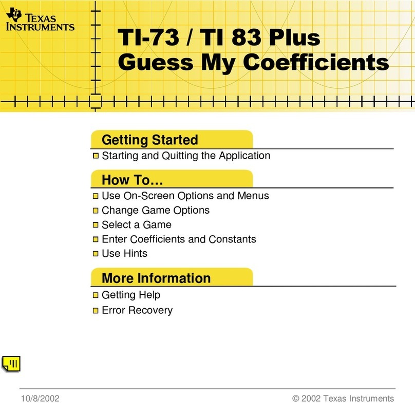 Texas Instruments TI-73 Explorer Software guide