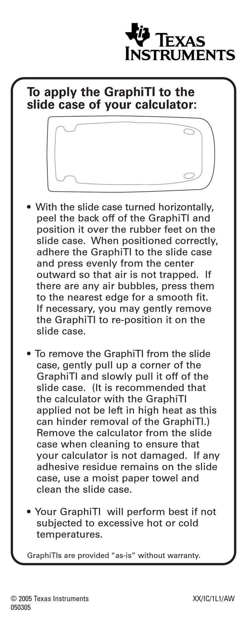 Texas Instruments GraphiTI User manual