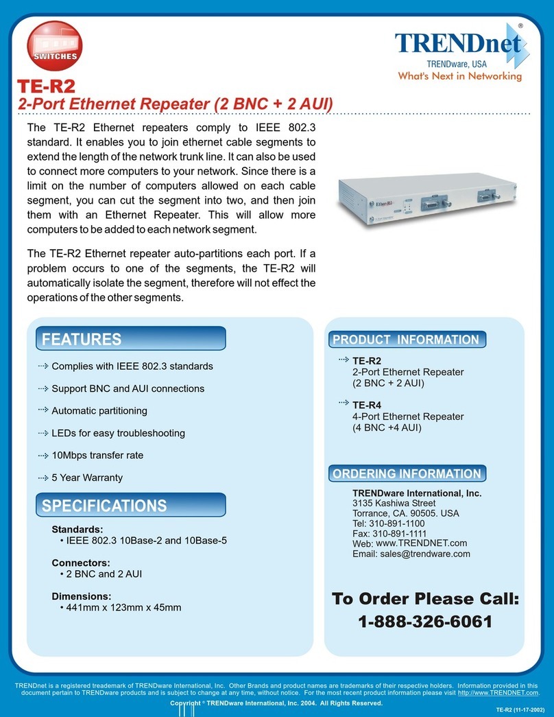 TRENDnet TE-R2 Specifications