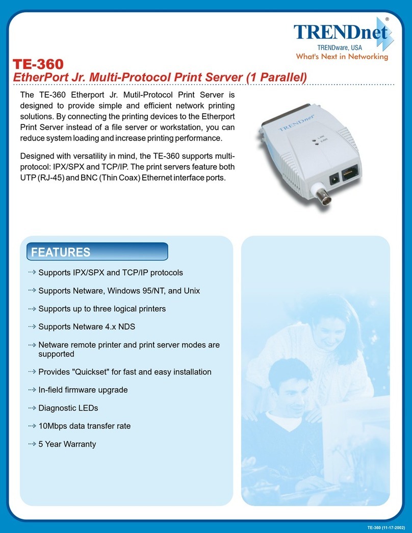 TRENDnet TE-360 User manual