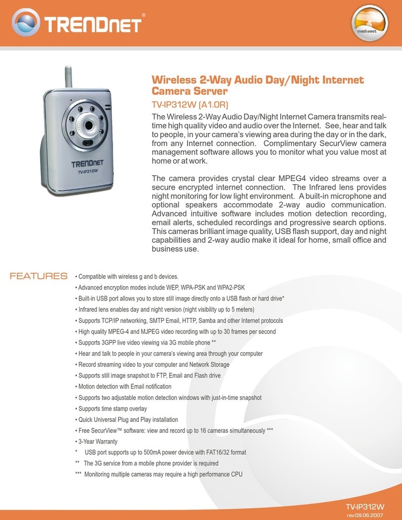 TRENDnet TV-IP312W - SecurView Wireless Day/Night Internet Surveillance Camera... User manual