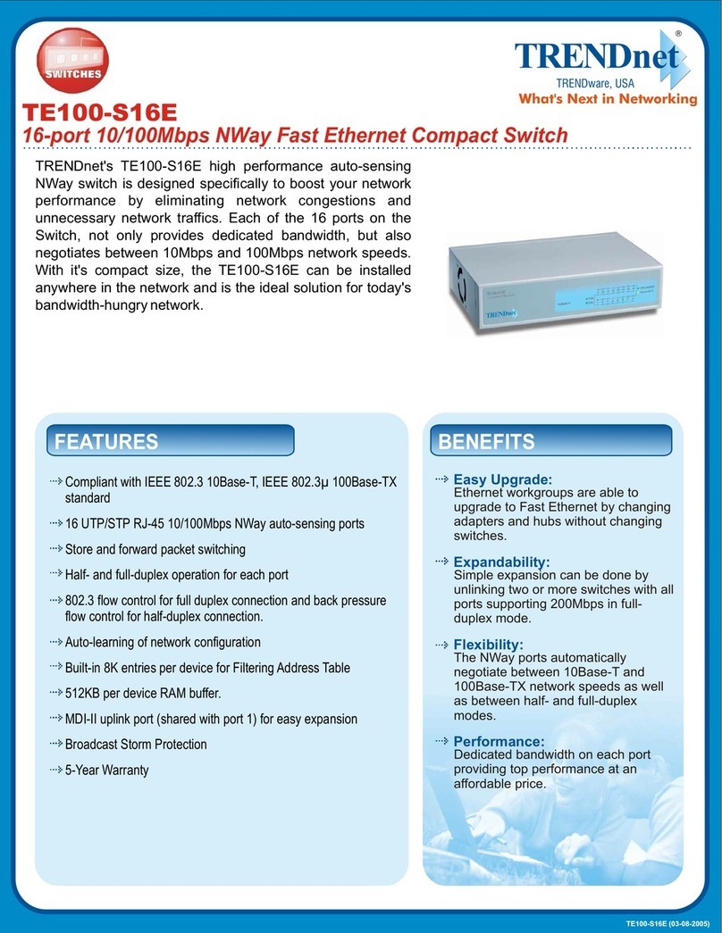 TRENDnet TE100-S16Eplus User manual