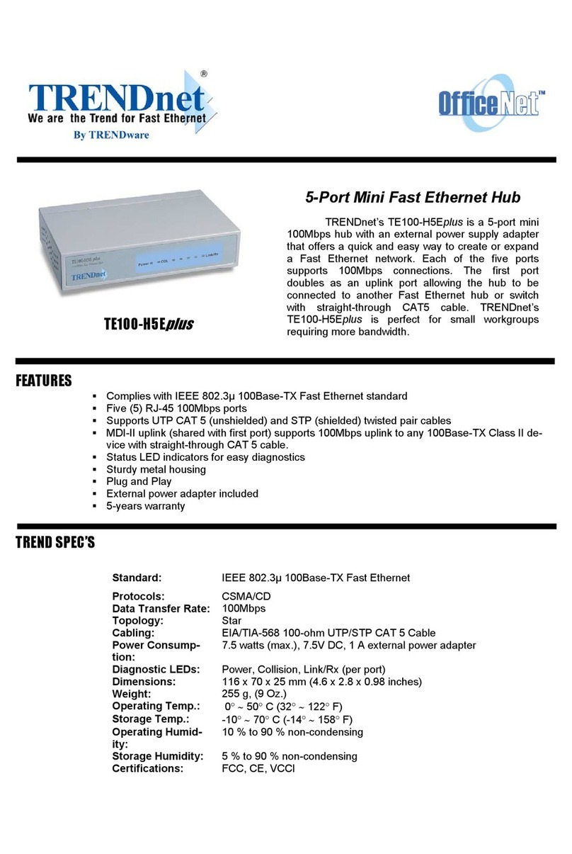 TRENDnet TE100-H5Eplus User manual