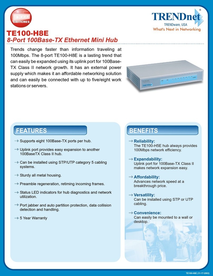 TRENDnet TE100-H8E User manual