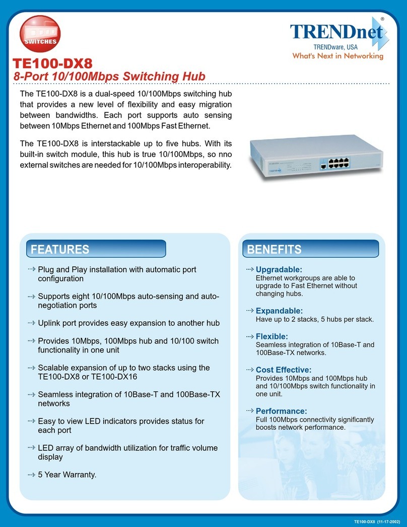 TRENDnet TE100-DX8 - User manual TRENDnet TE100-DX8 - User manual