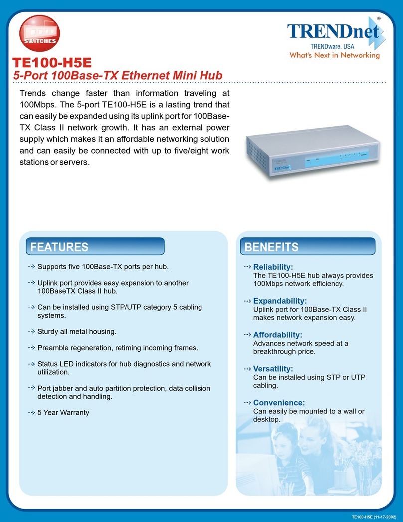 TRENDnet TE100-H5E User manual