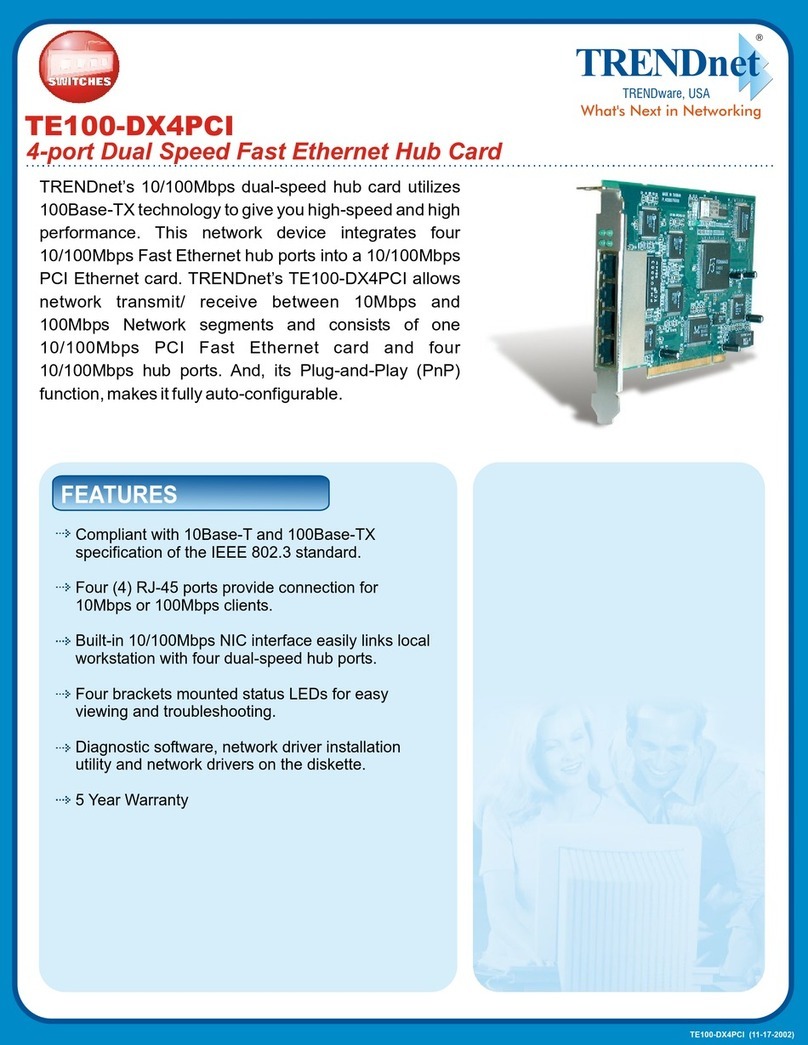 TRENDnet TE100-DX4PCI User manual TRENDnet TE100-DX4PCI User manual