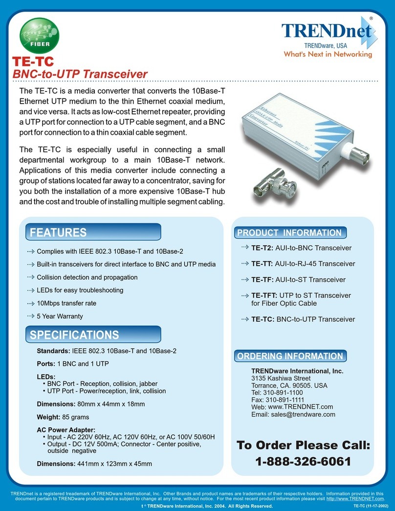 TRENDnet TE-TC User manual