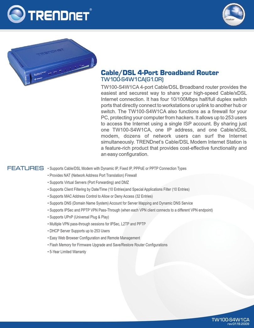 TRENDnet TW100 S4W1CA User manual TRENDnet TW100 S4W1CA User manual