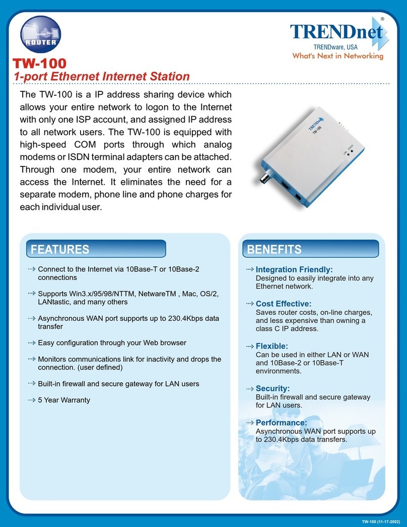 TRENDnet TW-100 User manual