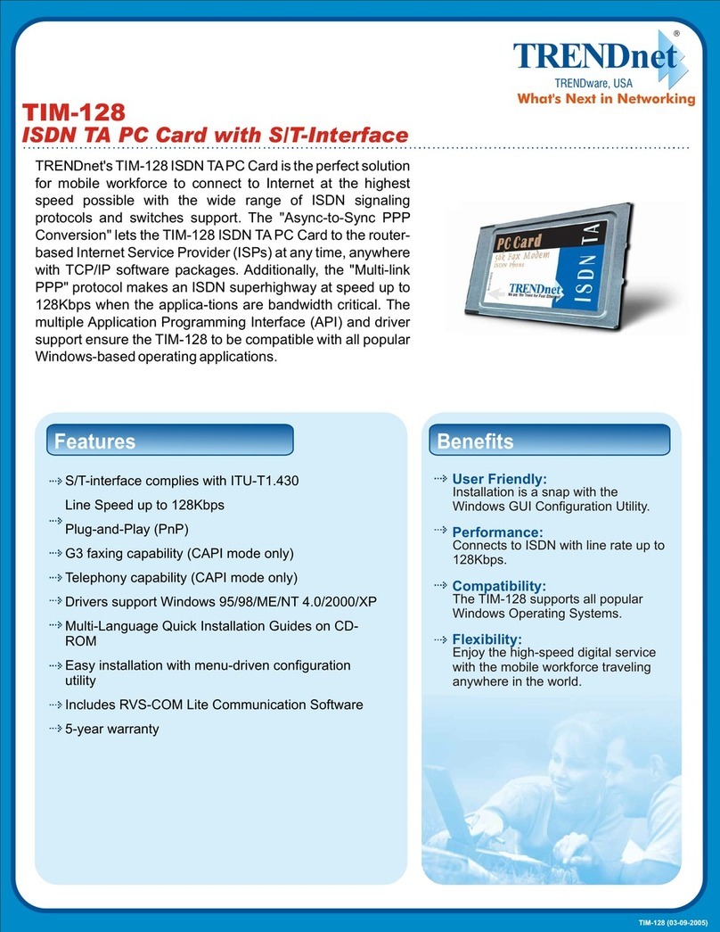 TRENDnet TIM-128 User manual