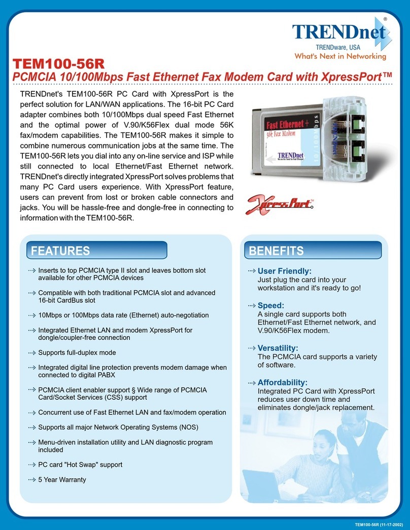 TRENDnet TEM100-56R Specifications