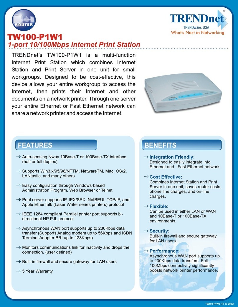TRENDnet TW100-P1W1 User manual