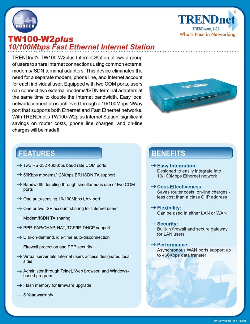 TRENDnet TW100-W2plus User manual