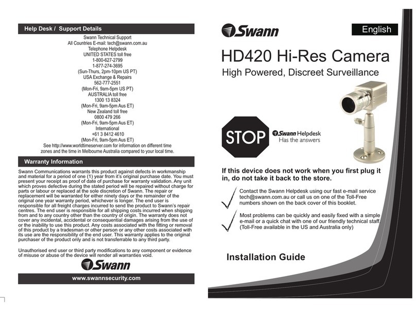 Swann HD-420 User manual Swann HD-420 User manual
