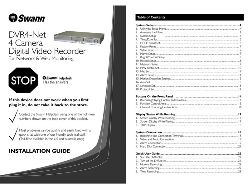 Swann SW-R-DVR4NET User manual Swann SW-R-DVR4NET User manual