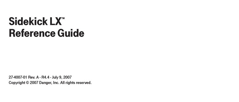 Danger Sidekick LX User manual