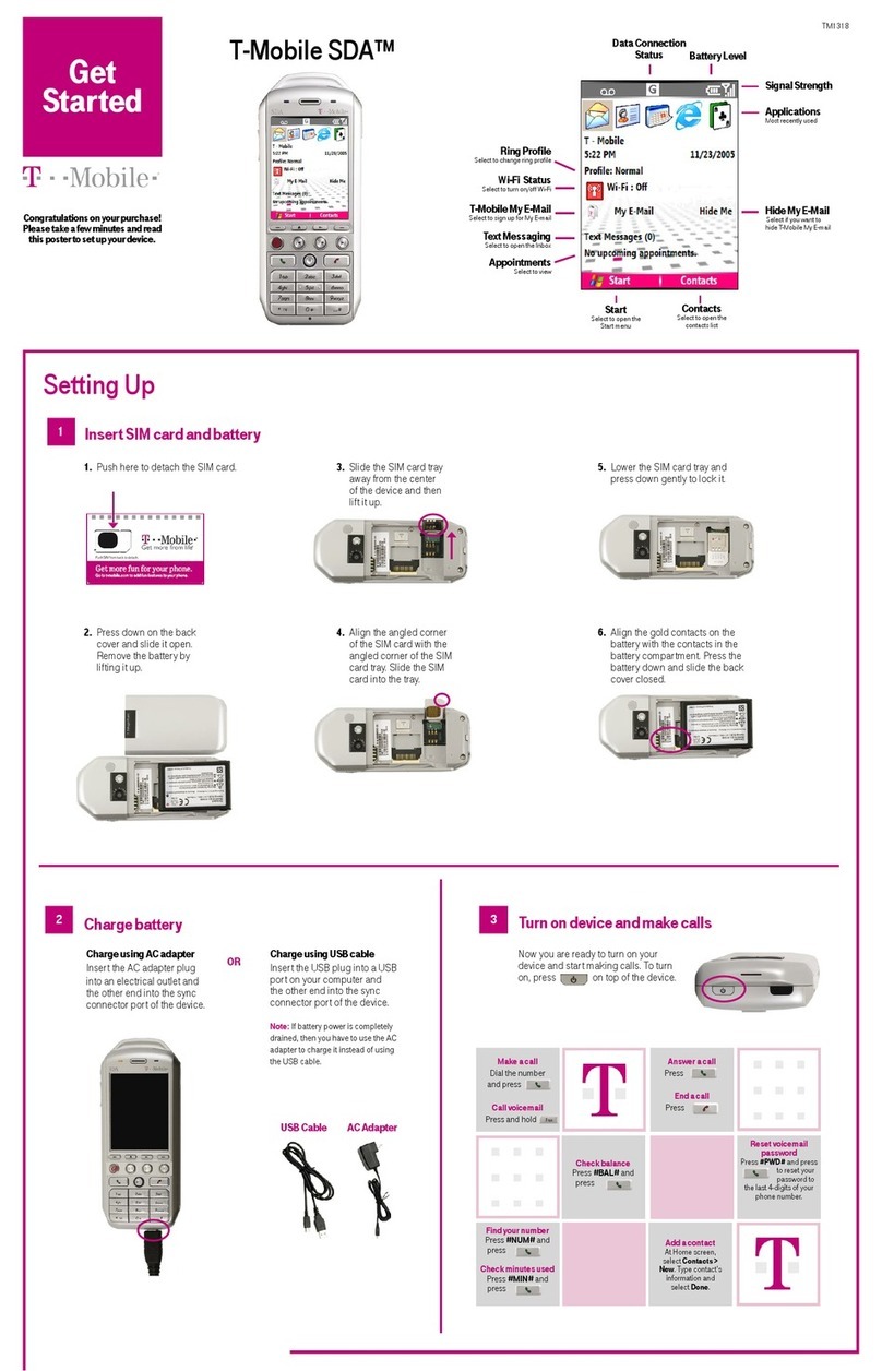 T-Mobile SDA User manual T-Mobile SDA User manual