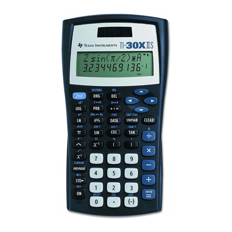 Texas Instruments TI-30X - IIS Scientific Calculator User manual
