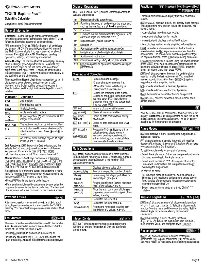 Texas Instruments -34 II Explorer Plus User manual Texas Instruments -34 II Explorer Plus User manual