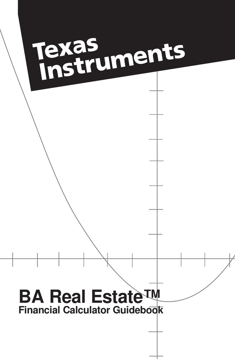 Texas Instruments BA Real Estate User manual Texas Instruments BA Real Estate User manual