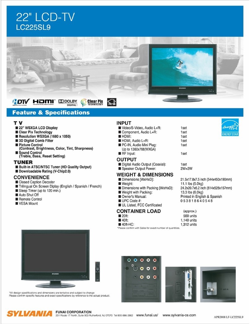 Sylvania LC-225SL9 User manual
