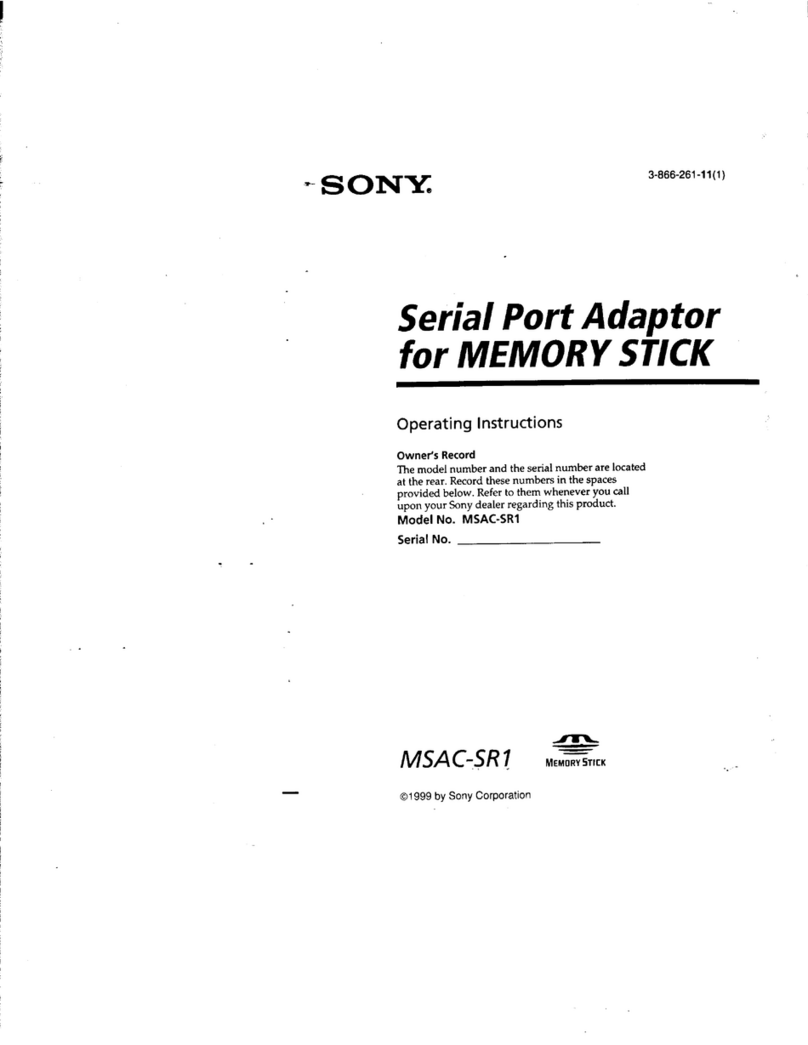 Sony MSAC-SR1 operating instructions
