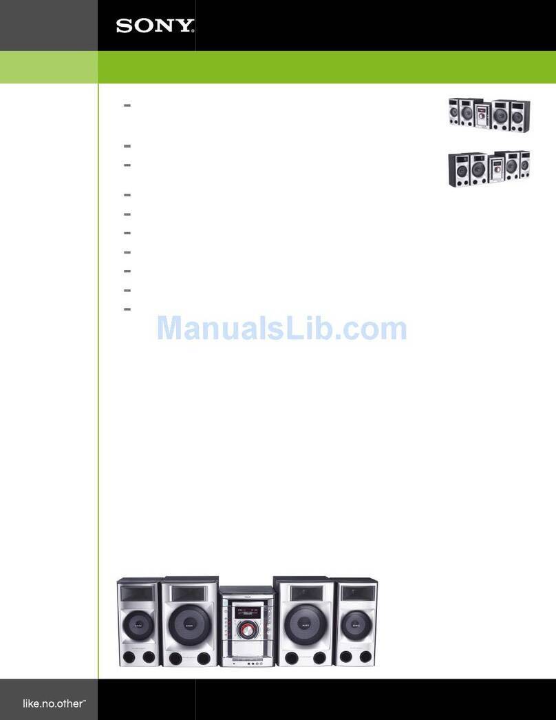Sony MHC-LX10000 - High Power Mini Hi-fi System Specifications