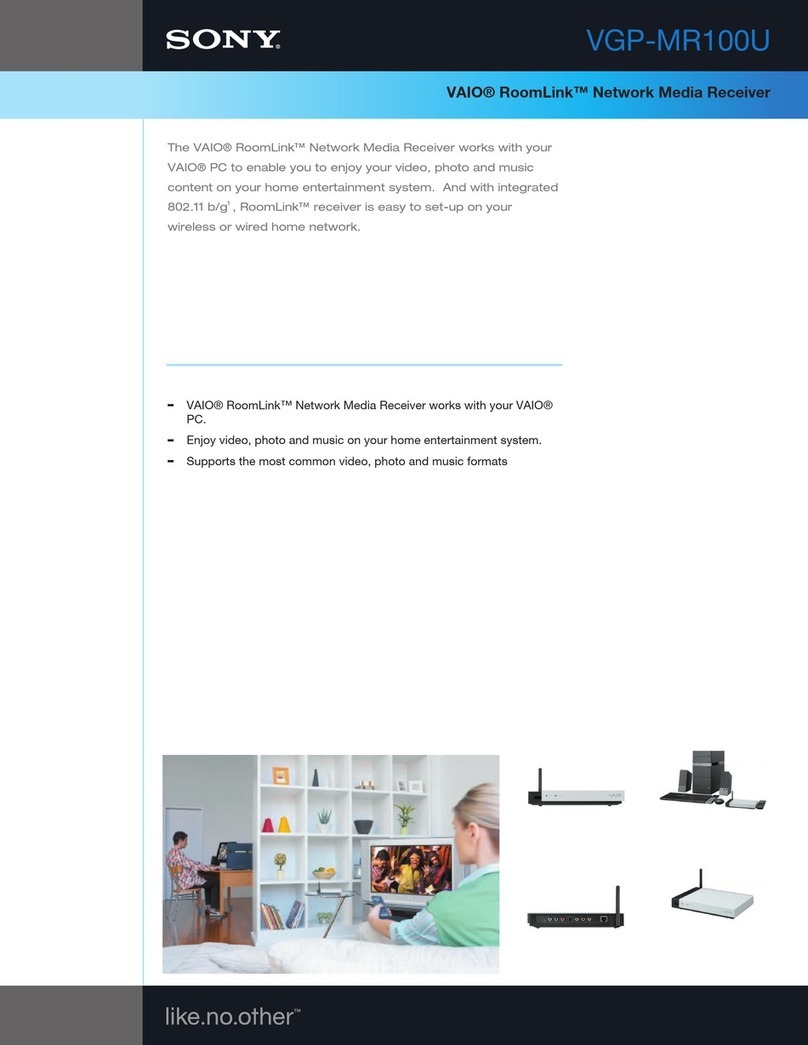 Sony VGP-MR100U - Room Link 2 User manual