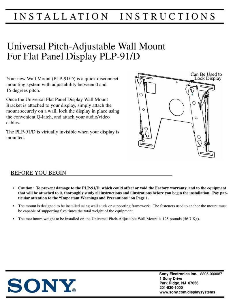 Sony PLP-91/D installation instructions
