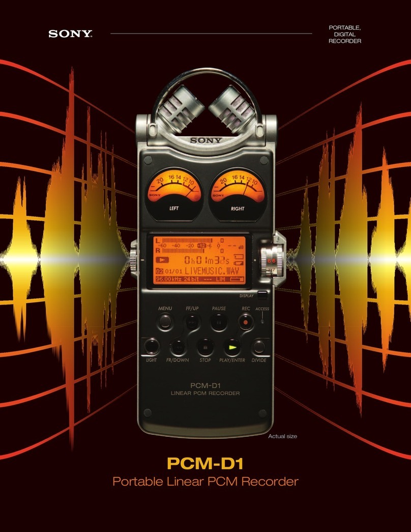 Sony PCMD1 - Professional XLR Microphone Preamp Brochure & specs